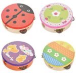 15cm Cartoon Wooden Handheld Tambourine Freestyle Hand Drum Bell Musical Tambourine Percussion Drum Instrument For Kid 5