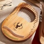 16 Strings Wooden Mahogany Lyre Harp Musical Instrument 19 Strings Stringed Instrument Lyre Harp with Tuning 2