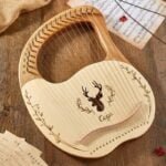 16 Strings Wooden Mahogany Lyre Harp Musical Instrument 19 Strings Stringed Instrument Lyre Harp with Tuning 3