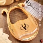 16 Strings Wooden Mahogany Lyre Harp Musical Instrument 19 Strings Stringed Instrument Lyre Harp with Tuning 4