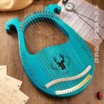 16 Strings Wooden Mahogany Lyre Harp Musical Instrument 19 Strings Stringed Instrument Lyre Harp with Tuning 5