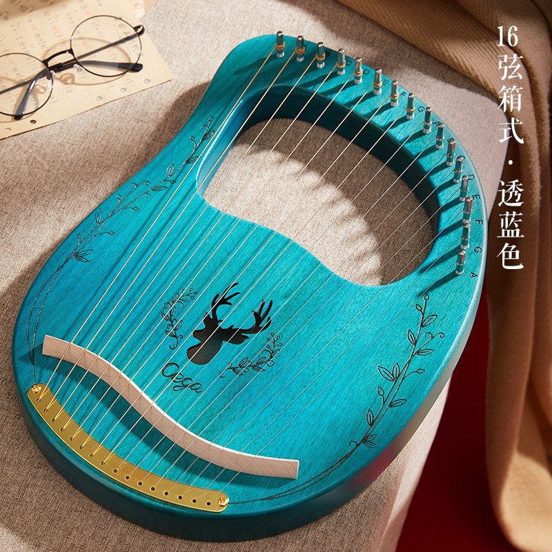 16 Strings Wooden Mahogany Lyre Harp - FS-ELEC