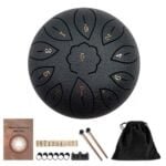 6 inch 11 Tune Steel Tongue Drum Percussion Musical Instrument Hand Tank Drum with Bag Drumsticks 1