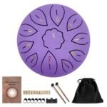 6 inch 11 Tune Steel Tongue Drum Percussion Musical Instrument Hand Tank Drum with Bag Drumsticks 3