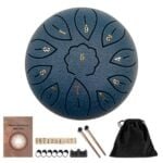 6 inch 11 Tune Steel Tongue Drum Percussion Musical Instrument Hand Tank Drum with Bag Drumsticks 5