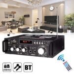 600W Home Amplifiers Audio bluetooth Amplifier Subwoofer support USD SD HiFi Radio With 2 Mic Professional 5