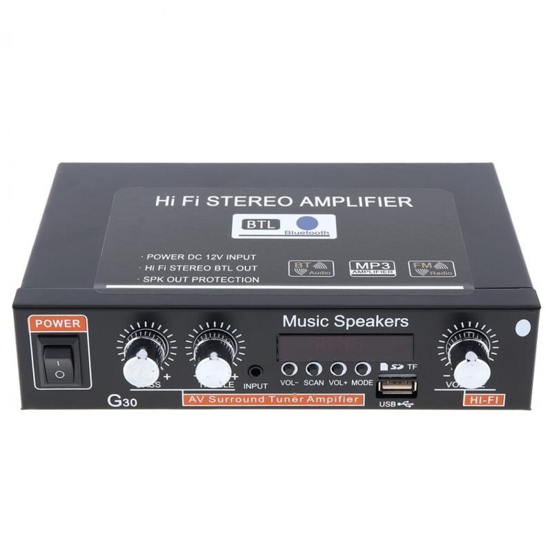 G30 HIFI Car Audio Power Amplifier FM Radio Player Support SD USB DVD MP3 Remote Controller 3