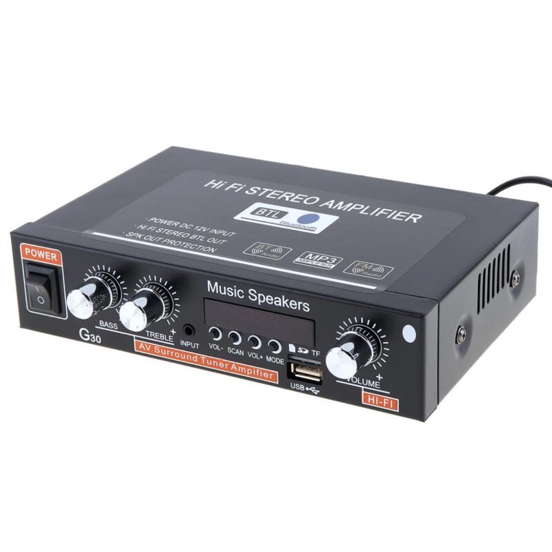 G30 HIFI Car Audio Power Amplifier FM Radio Player Support SD USB DVD MP3 Remote Controller 4