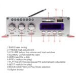 Kentiger HY 502S DC 12V Mini Amplifiers Headphone Amp SD USB Play FM Radio With Remote 4