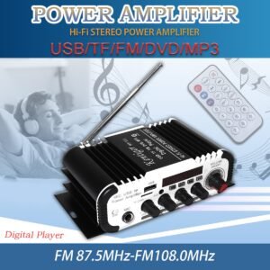 KentigerV11 2CH HI FI Car Audio Power Amplifier FM Radio Player Support SD USB DVD MP3