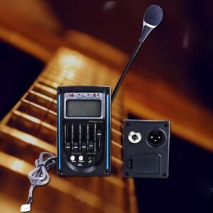 LC 5 5 Band Acoustic Guitar Preamp EQ Equalizer Pickup Tuner System with Micro Phone Pickup