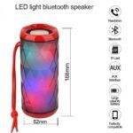 Portable bluetooth speaker tg167 bass color cool polygonal design waterproof wireless speaker high definition noise reduction 1