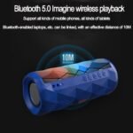 Portable bluetooth speaker tg167 bass color cool polygonal design waterproof wireless speaker high definition noise reduction 3