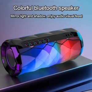 Portable bluetooth speaker tg167 bass color cool polygonal design waterproof wireless speaker high definition noise reduction