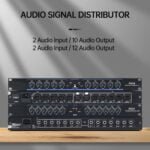 Professional Audio Signal Splitter Two In Twelve Out XLR Stage Line Array DJ Performance Conference Multi 1