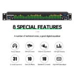 Professional Digital 31 Bands Graphic Equaliser Audio Noise Reduction Sound System Stage Karaoke Equipmen Musical Instruments 1