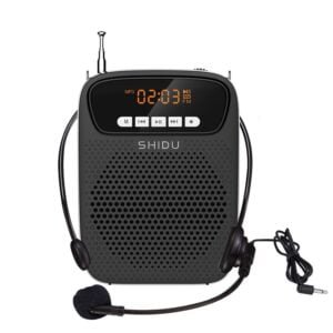 SHIDU 15W Portable Voice Amplifier Wired Microphone FM Radio AUX Audio Recording Bluetooth Speaker For Teachers