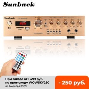 SUNBUCK 5 Channel bluetooth5 0 FM HiFi Stereo Amplifier LED Digital Karaoke Home Cinema Home Theater