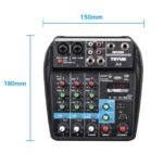 TEYUN A4 Sound Mixing Console Bluetooth USB Record Computer 48V Phantom Power Delay Repaeat Effect 4 3