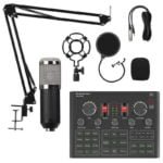 V9XPro Sound Card Studio Mixer Noise Reduction Portable Microphone Voice BM800 Live Broadcast for Phone Computer 2