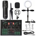 V9XPro Sound Card Studio Mixer Noise Reduction Portable Microphone Voice BM800 Live Broadcast for Phone Computer 3