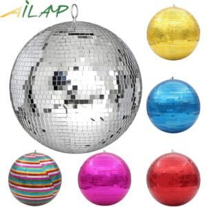 30cm mirror disco ball stage light rotating glass ball big Party Decorations ktv bar dj lighting