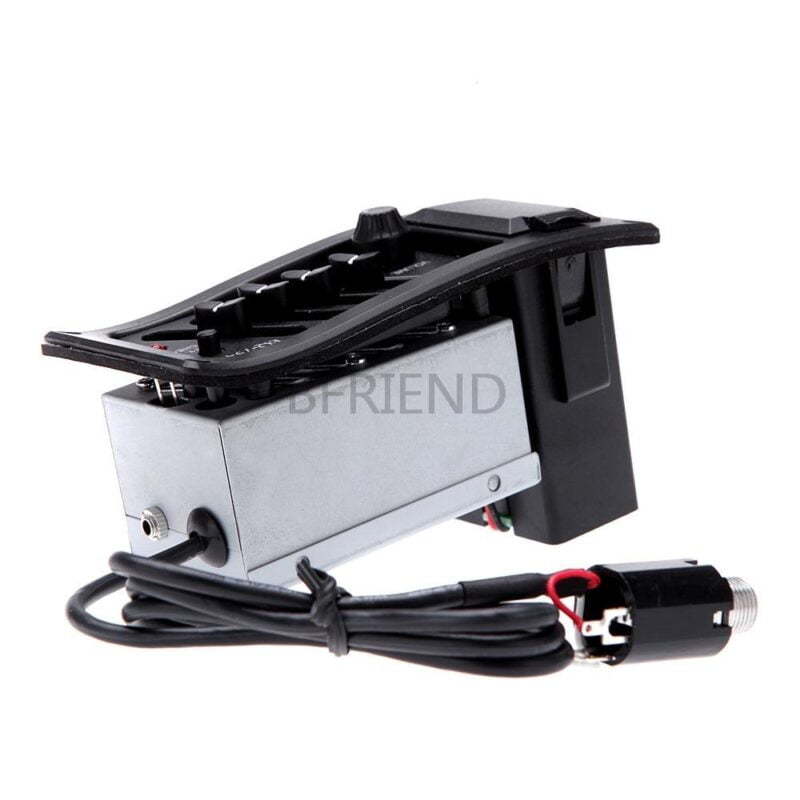 4 Band Guitar Pickup EQ 7545R Acoustic Guitar Preamp Amplifier Equalizer Tuner 2 5mm Plug Guitarra 1