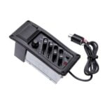 4 Band Guitar Pickup EQ 7545R Acoustic Guitar Preamp Amplifier Equalizer Tuner 2 5mm Plug Guitarra