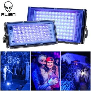 ALIEN 50W 100W LED UV Black Lights Stage Blacklight Ultraviolet Flood Effect Light for Halloween Xmas