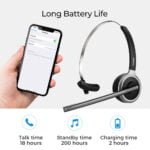 Mpow M5 Bluetooth 5 0 Headset Wireless Over Head Noise Canceling Headphones with Crystal Clear Microphone 2