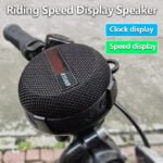 Smart LED digital display wireless cycling bicycle Bluetooth speaker outdoor portable waterproof subwoofer hands free TF 1