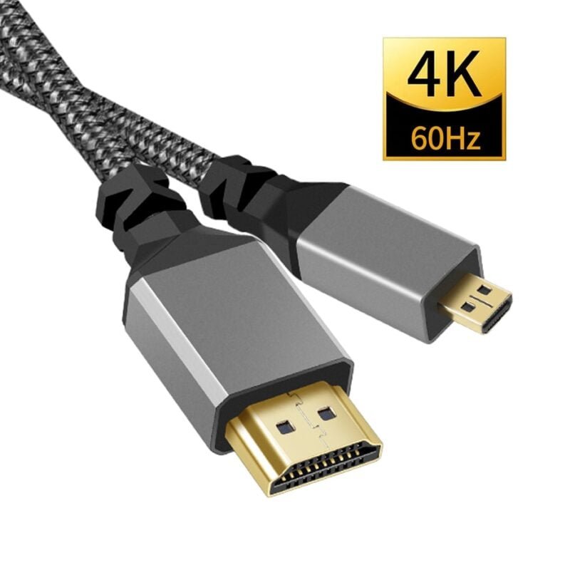 AIXXCO 1m 1 5m 2m 3m Micro HDMI 4K 60Hz 3D Micro HDMI to HDMI Cable