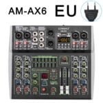 AM AX6 Mini Channels Individual 48V Phantom Power Mobile 99 DSP Effects Bluetooth USB Computer Play 5