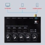 Audio Mixer Mini Low Noise Sound Mixer Ultra Compact Professional Sound Mixer 4 Channel Audio Mixer 3