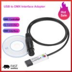 Lixada Stage Light Controller Cable USB to DMX Interface Adapter LED DMX512 Computer PC Stage Lighting