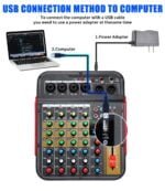 MX i6 6 Channel Audio Mixer Outdoor Conference Audio USB Bluetooth Reverb Audio processor Sing Live 5