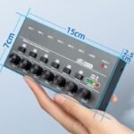 Ultra Compact Audio Mixer KTV Karaok 6 Channel Professional Stereo Sound Mixer Ultra LowNoise 6 Channel 5