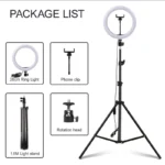 kf Sddfcbdbecefq inch Selfie Ring Light RGB Tripod Phone Stand Holder Photography RingLight Circle Fill Light Led