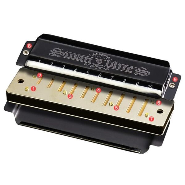 10 Holes Blues Harmonica Diatonic Mouth Harp