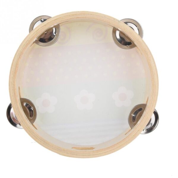 15cm Cartoon Wooden Tambourine Hand Drum