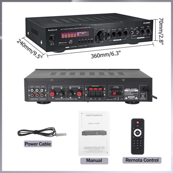 2000W bluetooth5.0 Home Amplifier