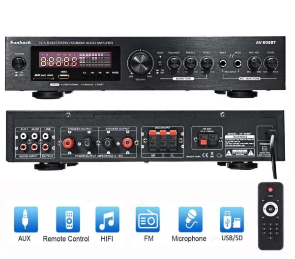 2000W bluetooth5.0 Home Amplifier