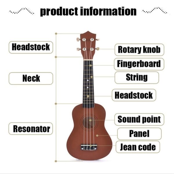 21" Basswood Acoustic Nylon 4 Strings Guitar