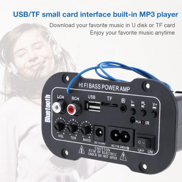 25W HI-FI Car Audio Power Amplifier Bluetooth
