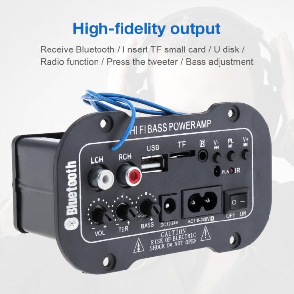25W HI-FI Car Audio Power Amplifier Bluetooth
