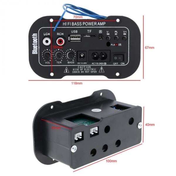 25W HI-FI Car Audio Power Amplifier Bluetooth