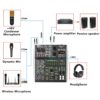 Mini Channels Individual 48V Phantom Power Audio Mixer
