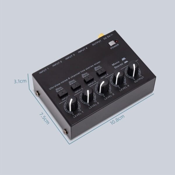 Mini Audio Mixer 4 Channel