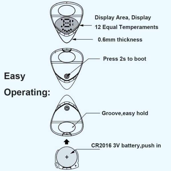 LED Guitar Tuner Pick