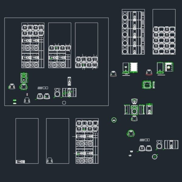 20models PA speaker cabinet drawing